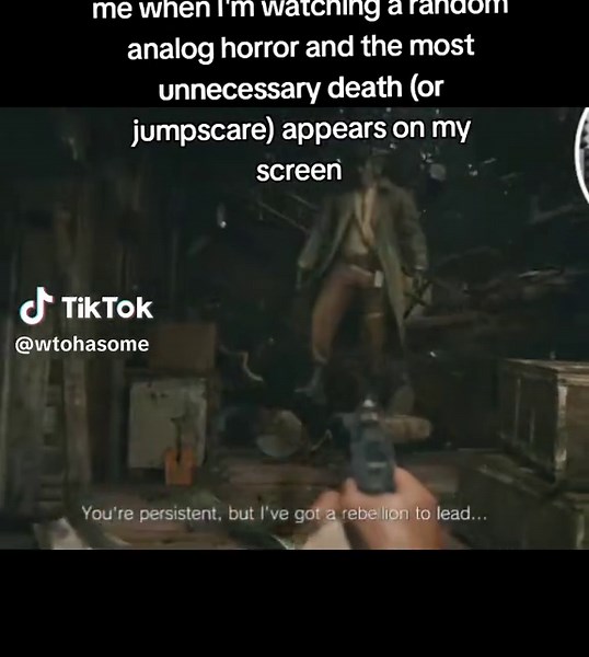 most jumpscares and deaths in analog horror is like necessary but the poorly made ones always have the stupidest jumpscares and deaths #wtohasome #analoghorror #fyp #xyzbca #idk