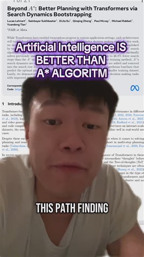 Michael Lin on Instagram: "Searchformers artificial intelligence is better than A* algorithm!! https://arxiv.org/abs/2402.14083 - **Problem**: Traditional **A\*** search algorithms are limited by their reliance on heuristic functions and lack of adaptation to new search tasks. - **Solution**: The paper introduces **Search Dynamics Bootstrapping (SDB)**, which uses **transformers** to model and improve the search process over time. - **Key Idea**: SDB allows the search algorithm to learn from pre