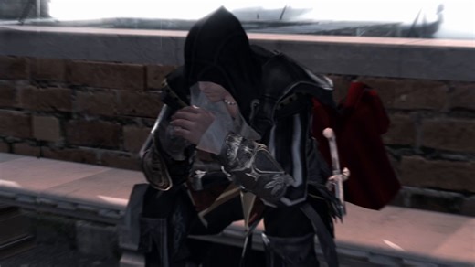 Assassin's Creed II has many memorable moments, but this big one near the end of the game is brilliant because it shows Ezio at the end of his rope after 10 long years, and yet the truth, the REAL truth, brings him back from the brink in crazy ways.He thinks he's alone and so he decides to assassinate The Spaniard all by himself, only to find that he not only has friends that care about him and support him, but that every comrade he's ever met has been guiding him every step of the way since he 