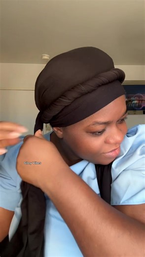 Beautiful head girl wrap, so simple and easy to achieve. I’m loving it 🥰 #hairwrap