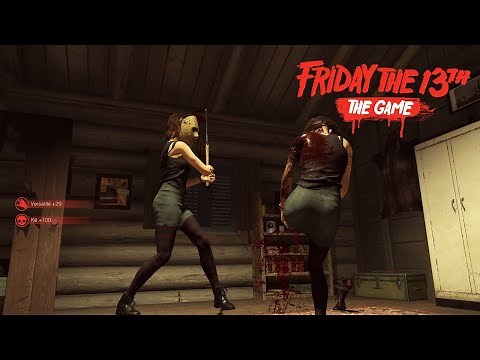 AJ Mason Kills Counselors with Weapon Kills! Friday the 13th: The Game