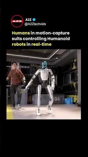 Humans in motion-capture suits controlling robots in real-time