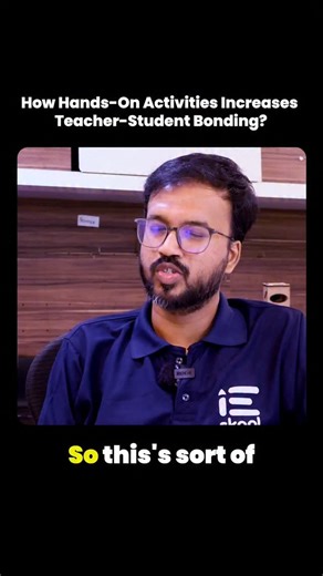 IE Skool on Instagram: "Hands-on learning changes more than just understanding. Teachers stop being authoritative figures and start becoming guides and mentors. Classrooms turn into conversations, not commands. Teachers understand students better. Students start loving both the subject and the teacher. Isn’t this the kind of classroom every school needs? #HandsOnLearning #TeacherStudentBond #LearningCulture #EducationRethink #JoyfulLearning"