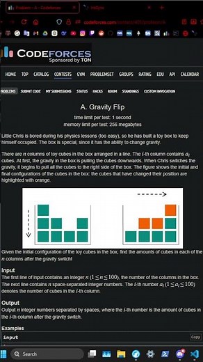 Lets Solve Codeforces 405A-Gravity Flip