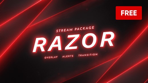 Razor - FREE Twitch Overlay and Alerts Package for OBS