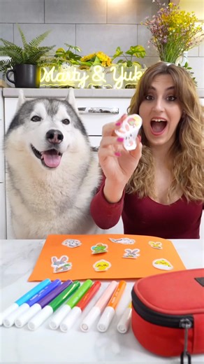 Come CREARE un ADESIVO utilizzando un DISEGNO 🎨🐣😍 #creative #creation #pasqua #dog #cane