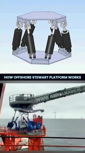 67K views · 266 reactions | How Moving Platform The Offshore Stewart Plateform Works | Mechanical Engineering World | Facebook