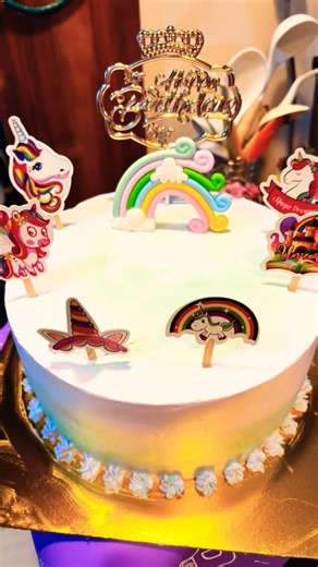 Unicorn Butterscotch Cake 🦄🎂✨ | Colorful & Creamy #shorts #cake #cakedesign