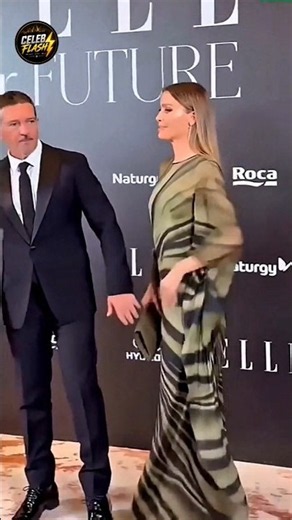 Antonio Banderas & His Wife Share a Beautiful Moment at the Event ❤️✨ #antoniobanderas #shorts