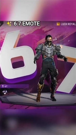 6 7 FREE FIRE NEW EMOTE #viral #shorts #gaming #freefire