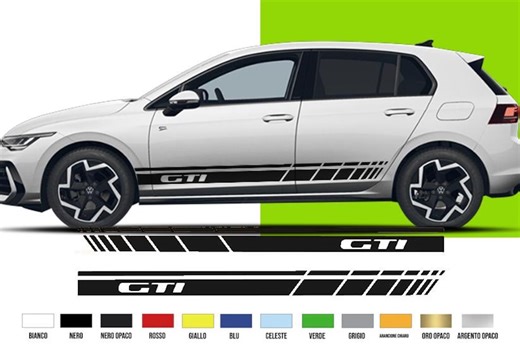 Volkswagen Golf GTI Side Stripes Stickers Vinyl Tuning Car Side Stripes - Customizable - Etsy