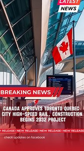 Canada moves closer to faster travel as plans confirm Toronto–Quebec City high-speed rail construction starting by 2032, promising quicker commutes, economic growth, and greener transportation. #fblifestyle | I Love Canada