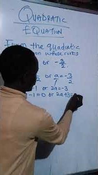 explaining roots of equation