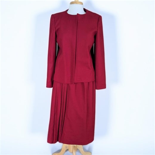 Vintage 1970s Norgail LTD Wool Skirt Suit Size 7/8 100% Pure Wool Victorian Style Art to Wear Set - Etsy