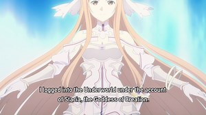 168K views · 1K shares | Asuna is back, this time as Stacia, the Goddess of Creation.  A new episode of SAO Alicization War of Underworld streams tomorrow! | Sword Art Online | Facebook