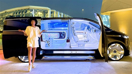 How the Mercedes Vision V turns a van into first-class luxury with a 65-inch screen