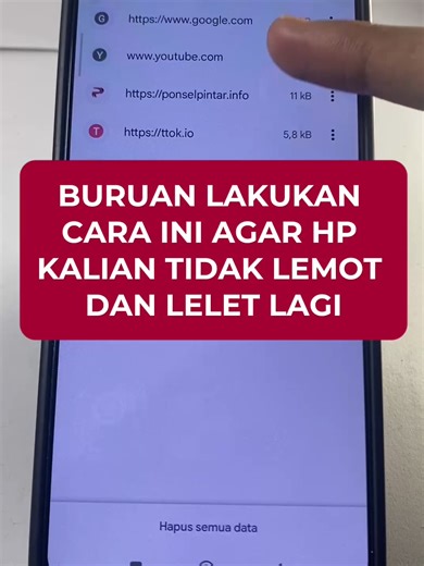 Buruan lakukan cara ini agar HP kalian tidak lemot dan lelet lagi #trikandroid #tipsdantrik #tutorial #tutorialhp #android #fyp