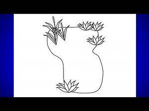 How to draw a Pond easy step by step for beginners