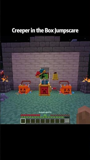 Minecraft Creeper in the box Jumpscare in bedrock edition