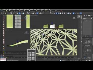 Grid structures 02: grid structures built out of 2D surfaces and 3D objects in 3ds max