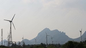 Energy alternatives 8. Wind farm in Indian province of Kerala.