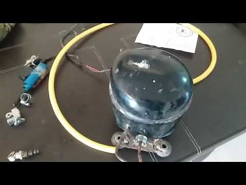 como hacer un compresor casero con el motor de un refri o nevera