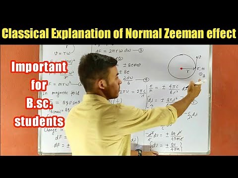 Classical Explanation of normal zeeman effect || explanation of zeeman effect || #iit #iitjam #bhu