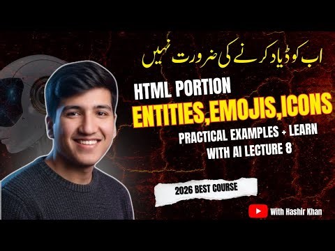 HTML Entities Emojis Icons Urdu Hindi How to Use Icons in HTML Web Development