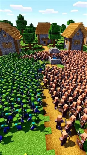1000 Zombies Vs 1000 Guard Villagers | Minecraft |