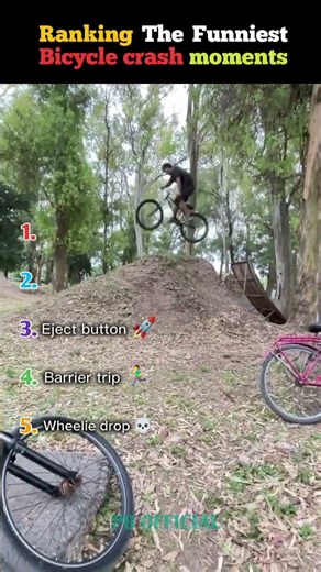 Ranking The Funniest bicycle crash moments 🚲💥 #shorts #bikefails #fail