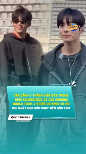 Close-up visuals of the 7 members of BTS's D2 World Tour, V unexpectedly jumps over the barrier t...