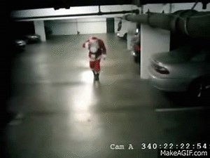 Drunk Santa Caught On Surveillance Cam ! on Make a GIF