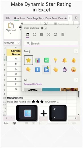 How to Make Dynamic Star Rating in Excel #excel