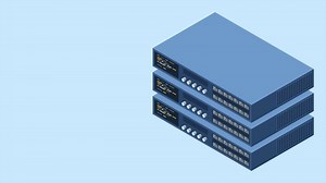 Download Isometric server animation. Server network equipment. Computer network technology. Storage database. Isometric technology. 4K animated in isometric style. for free