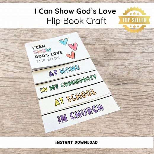 I Can Show God's Love Flip Book for Kids Kindness Lesson Christian Craft for Teaching Kindness Valentine Day Bible Story Activity Love Craft - Etsy