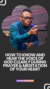 67K views · 6K reactions | How to know and hear the voice of God clearly during prayer and meditation of your heart - Apostle Arome Osayi Hearing God is a heart process and not a head process. Faith comes through the heart and doubt comes through the mind; therefore, you pray in the spirit and listen with your heart to hear God simultaneously. #ApostleAromeOsayi #apostlearome #AromeOsayi #agreatlightchannel | A Great Light Channel | Facebook