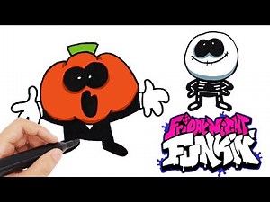Como dibujar a SKID y PUMP de FRIDAY NIGHT FUNKIN | Dibujos Fáciles Para Niños ❤
