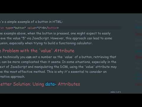 Can the button 'value' attribute be a number? A Guide for Your JavaScript Calculator