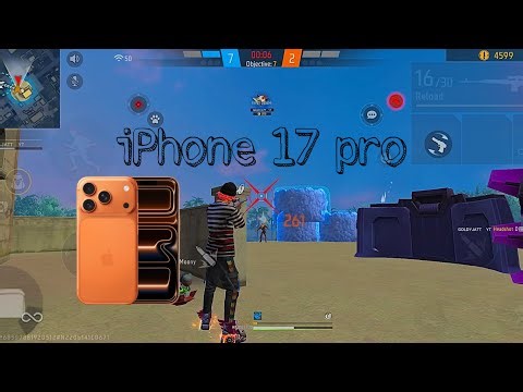 iPhone 17 pro max free fire max clip | free fire gameplay test in iPhone 17 pro max | goldy jatt |