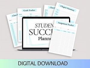 Student Planner Printable: Class Schedule, Assignment & Grade Tracker (digital Download) - Etsy