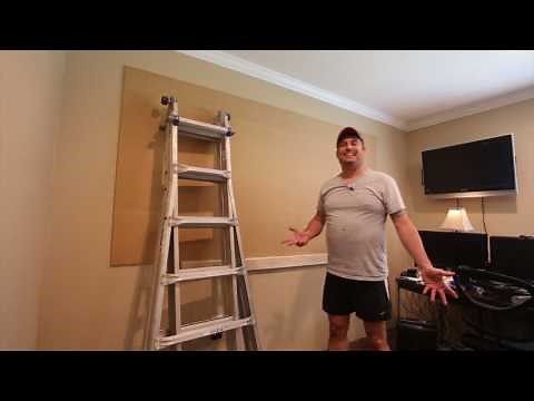 Install 4x8 DIY Dry Erase Board in home office.