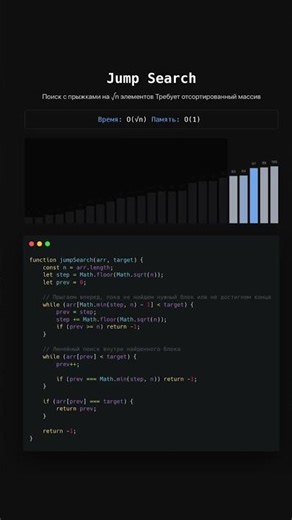 Jump Search: Когда линейный поиск слишком медленный #algorithm
