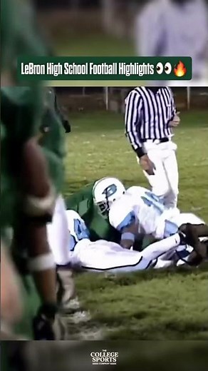 LeBron James high school football highlights 👀 Imagine he decided to play CFB and go to the NFL 😳