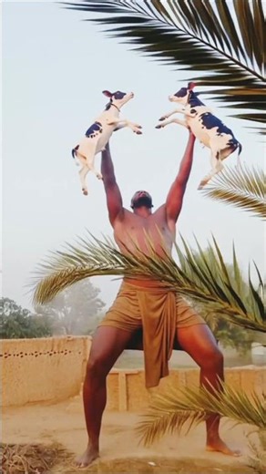 A giant man and cows #shirts #shortsfeed