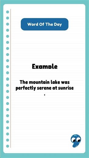 Word of the Day: Serene