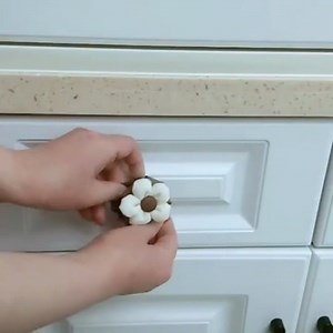 Round Door Knob Handle Covers - 2 PCS Wall Bumper Soft Stopper Protector Cloth Handle Cushion for Decorate Round Knob Washable Sponge Cloth (White Pink Spots)