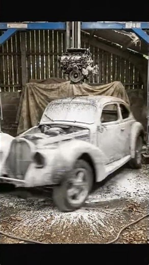 Bugatti car restoration 1932 old #carrestorationproject