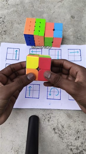 2 by 2 Rubik's Cube Slove In New Trick🤯 #shorts #cubing #tricks