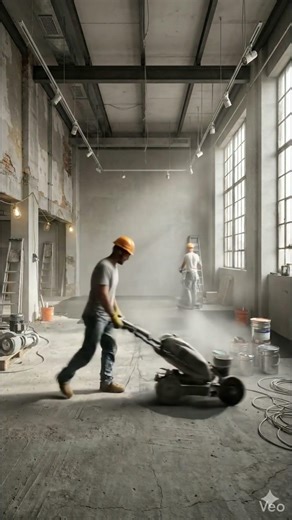 INSANE LOFT TRANSFORMATION! 🎨🏛️ #artstudio #epoxyfloor #satisfying