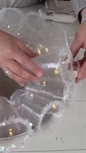 Grab some plastic cups and fairy lights